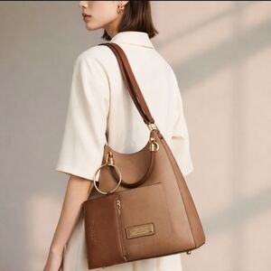 Andrew Marc Tote Bag with 2 Straps and Purse On Front Detachable